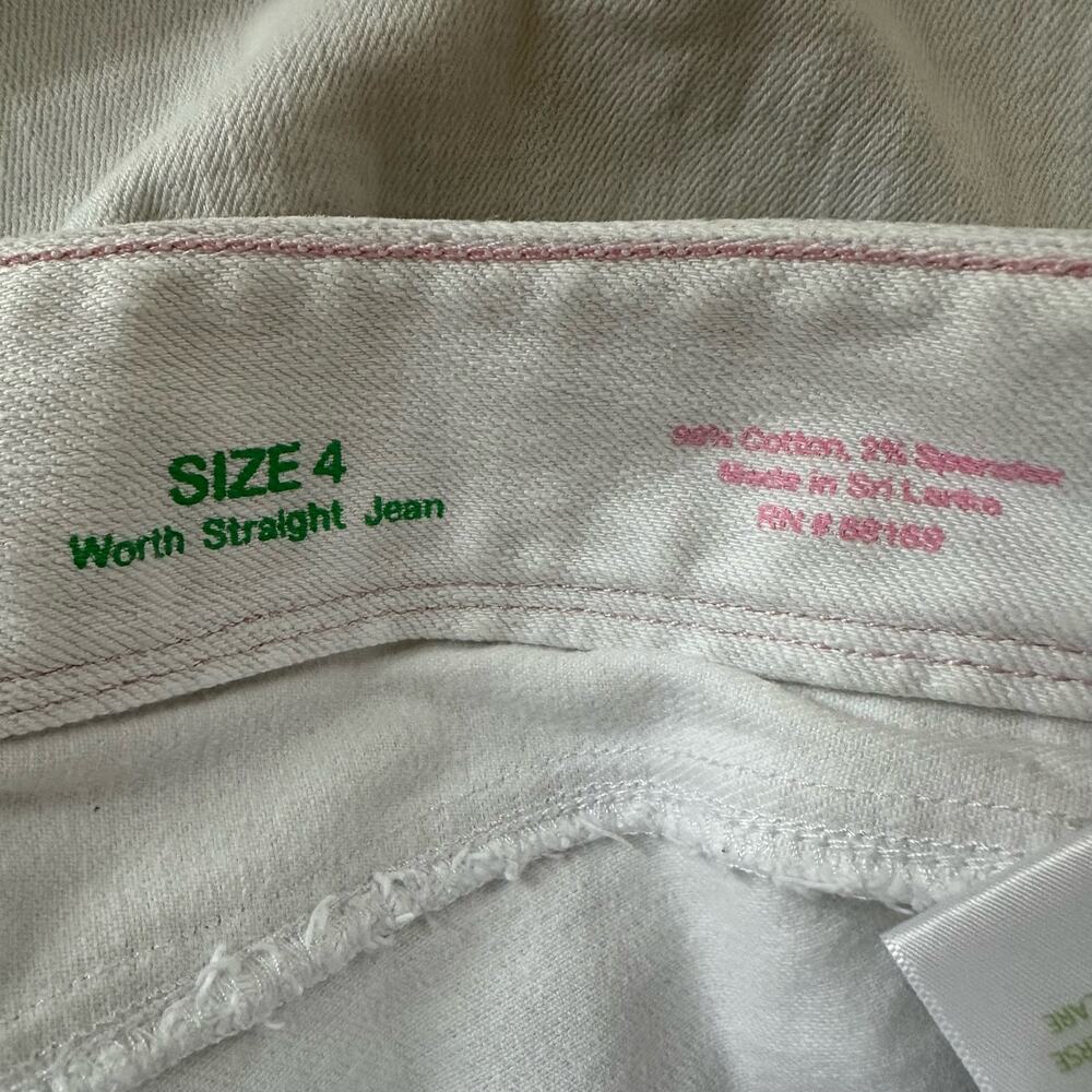 Lilly Pulitzer Jeans Womens 4 White Worth Skinny Low Rise Denim Casual Vacation - Picture 7 of 13